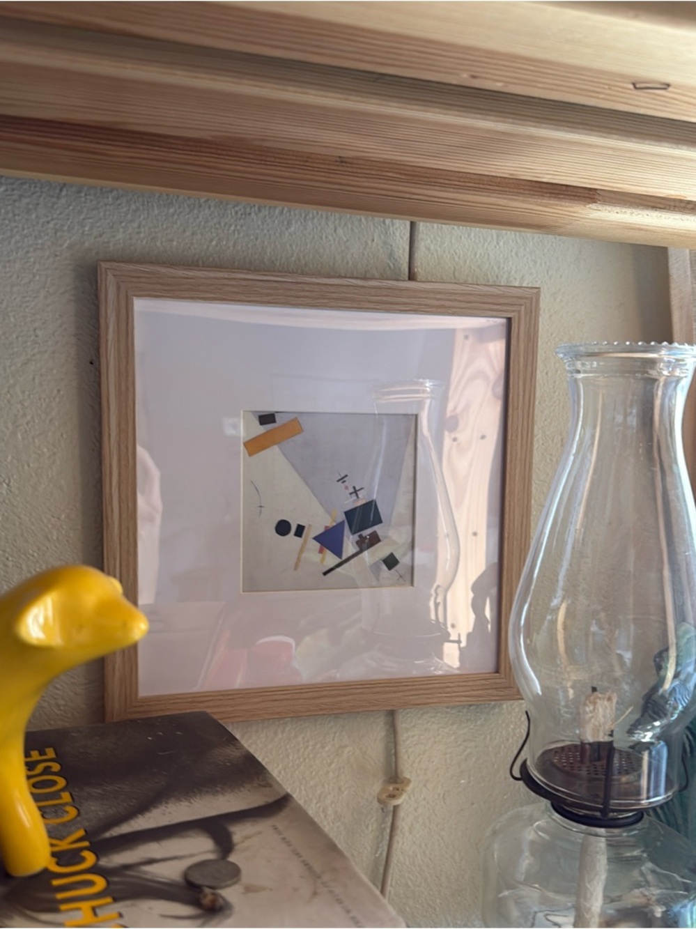 Framed square Art Print abstract 11x11” outer wit mat